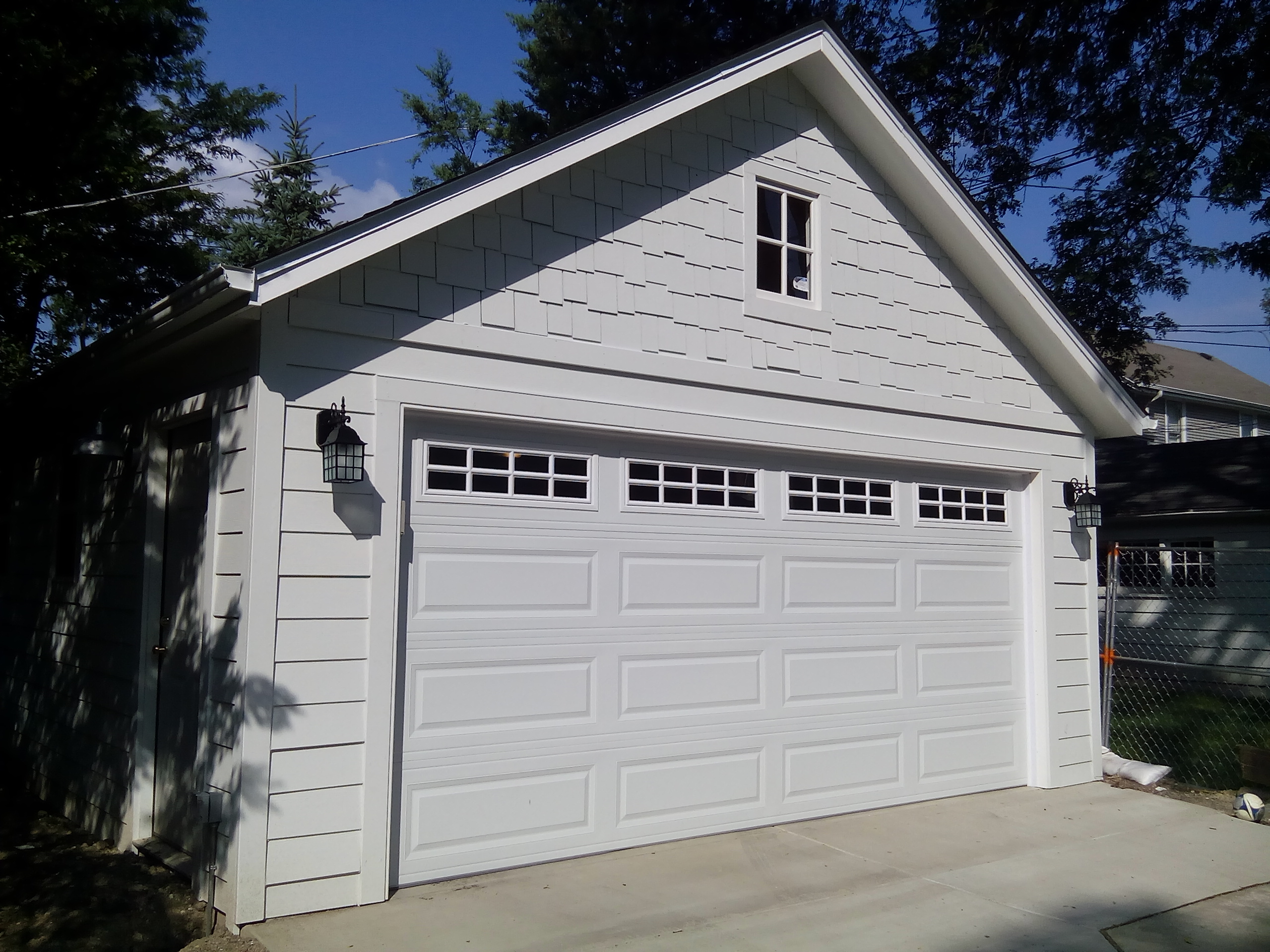 RYAN PARKS OAK PARK CUSTOM CEMENT BOARD SIDING DOORS TRIM GABLE ENDS WITH ATTIC STORAGE AND STAIRS  (2)