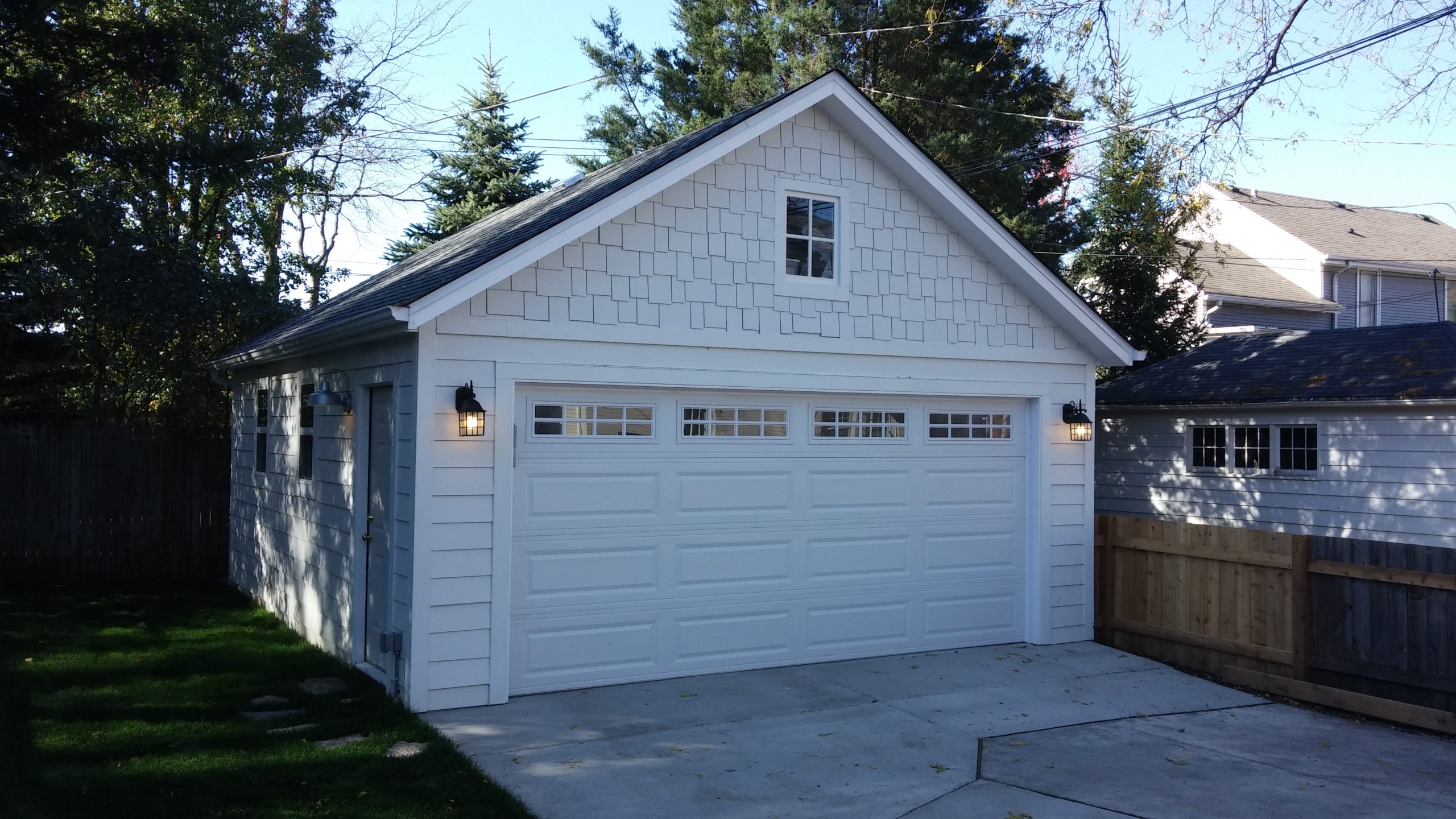 RYAN PARKS OAK PARK CUSTOM CEMENT BOARD SIDING DOORS TRIM GABLE ENDS WITH ATTIC STORAGE AND STAIRS  (8) (1)